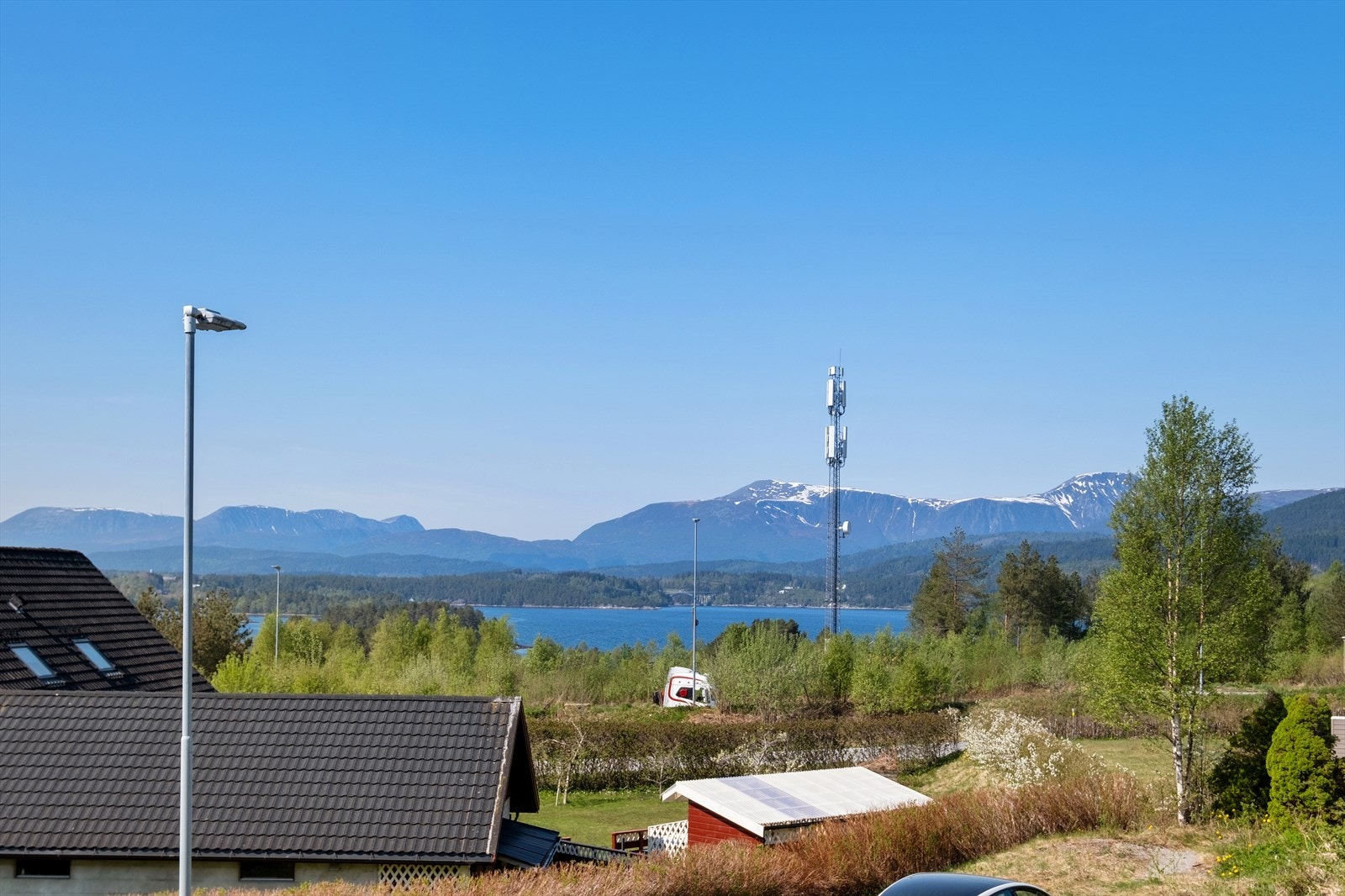 Nyt solnedgangen fra verandaen Galleribilde