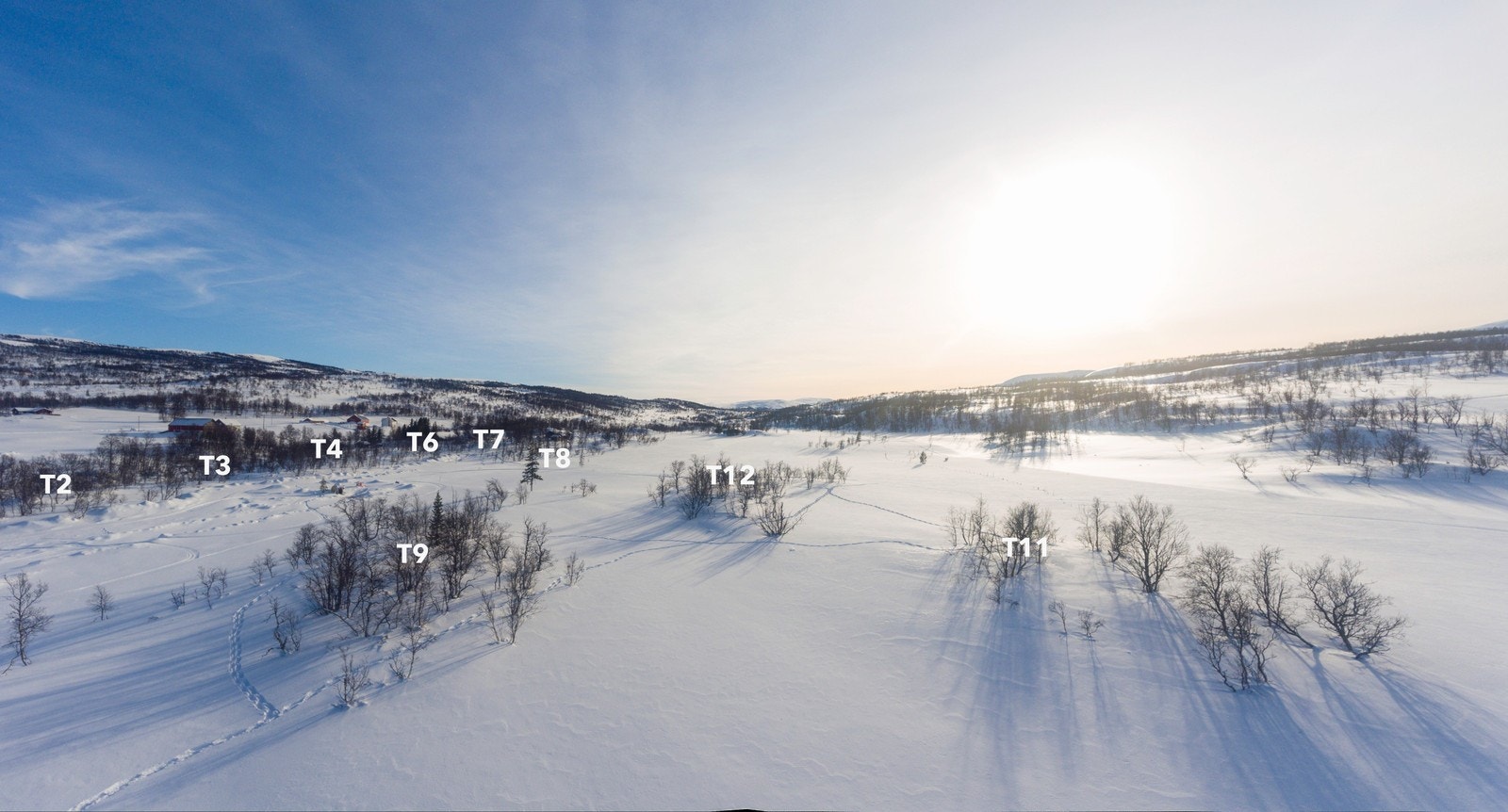 Borren hyttefelt ligger i flott turterreng på 700 moh Galleribilde