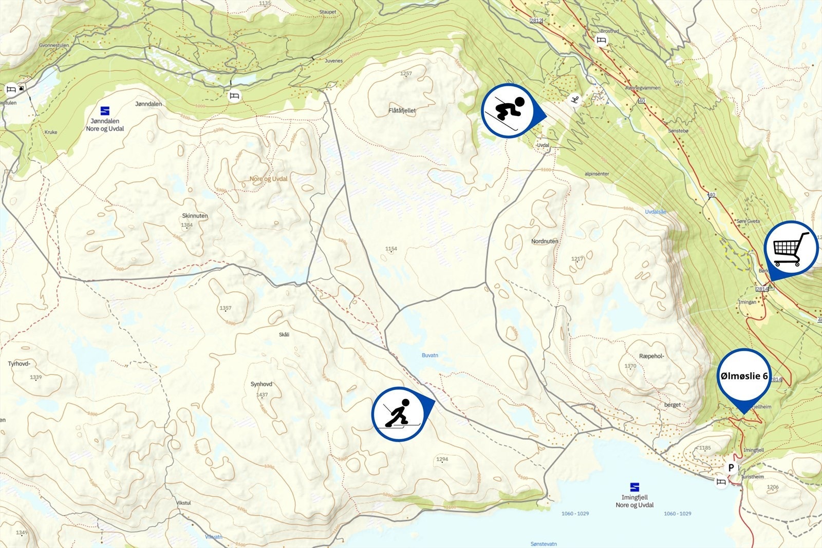 Kart fra Skisporet.no Galleribilde