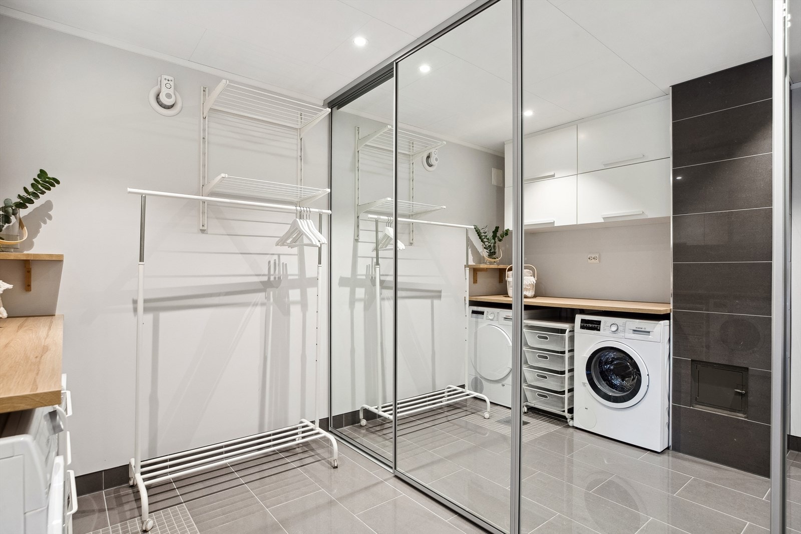 Boligen har vaskerom fra 2018/19 i sokkeletasjen. Galleribilde