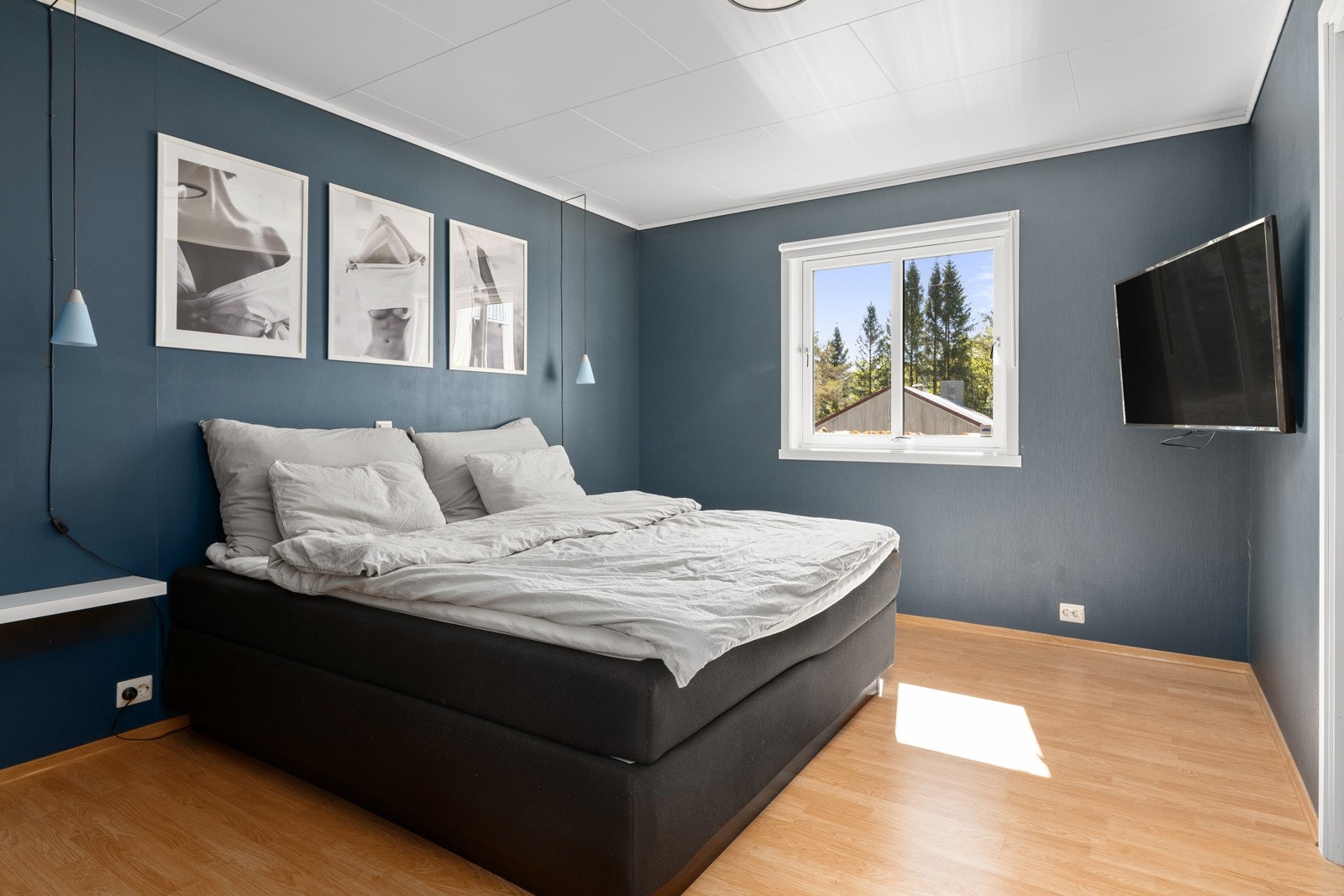 Romslig soverom med plass til tilleggsmøblement. Galleribilde