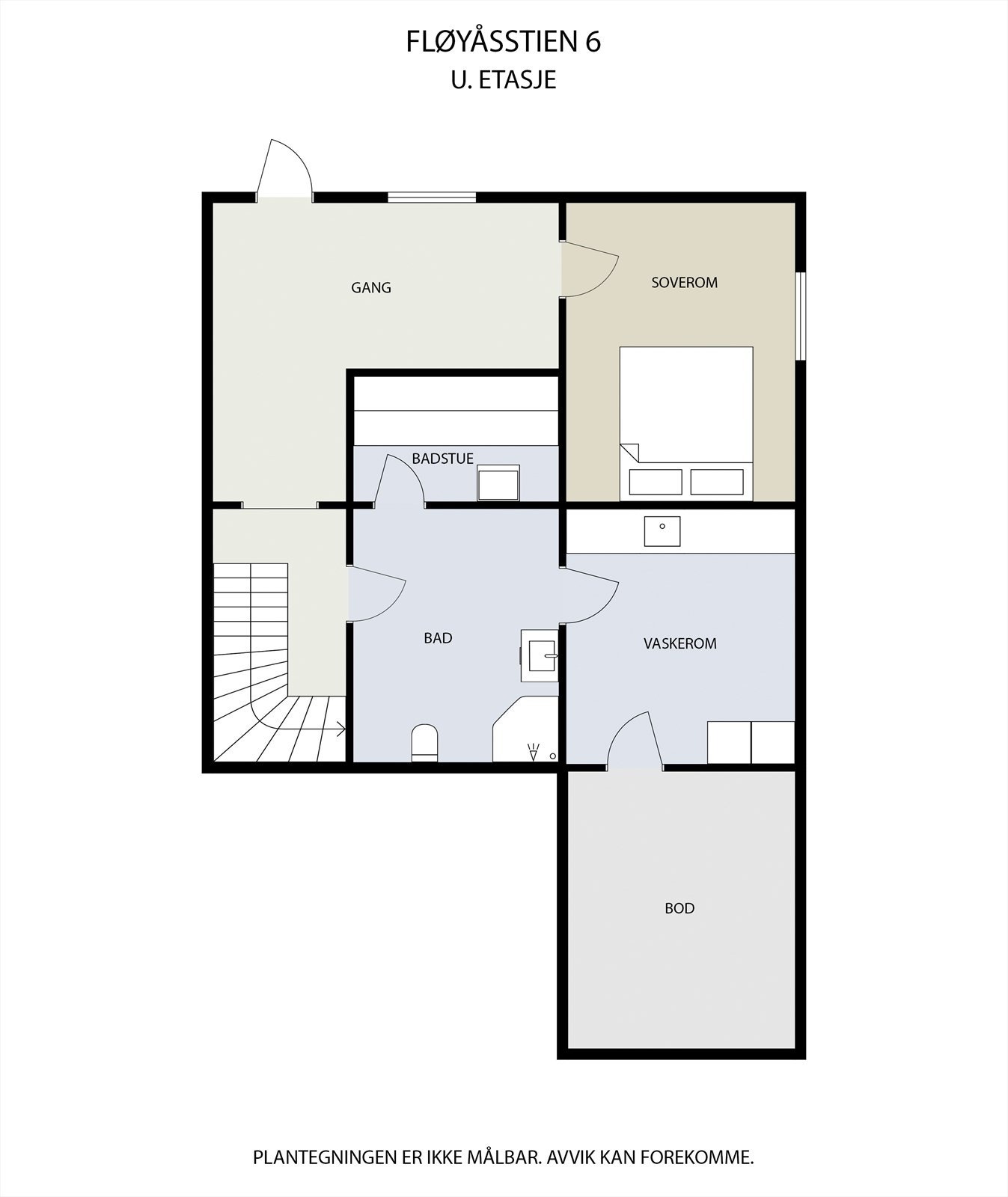 Plantegning av underetasjen Galleribilde