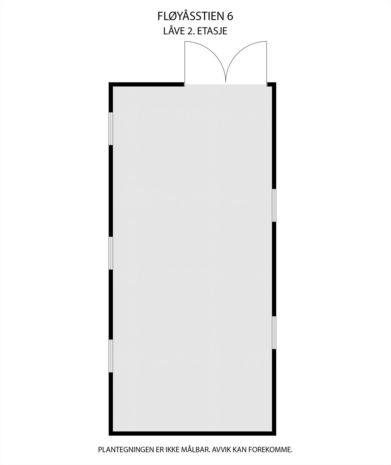 Plantegning av 1.etasje av låven Galleribilde