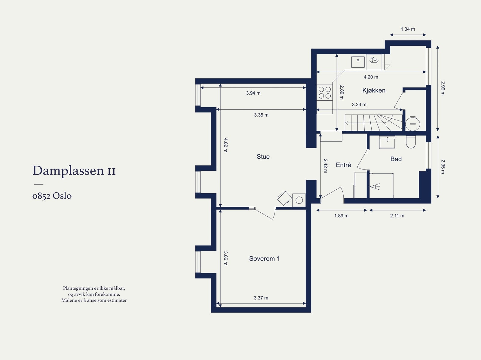 Inngang fra 3. etg. Galleribilde