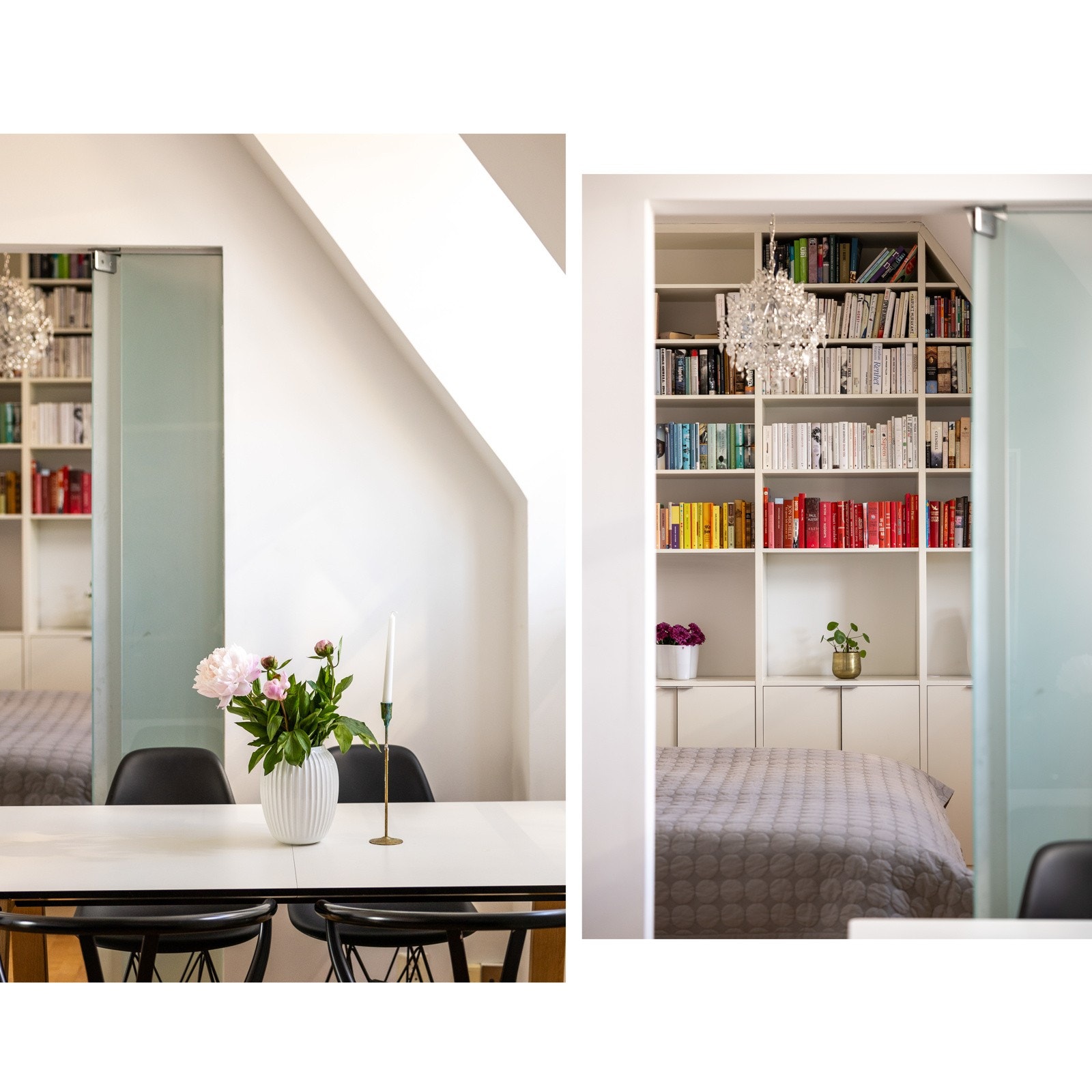 De originale buene med vinduer gir leiligheten er flott lys gjennom dagen. Galleribilde