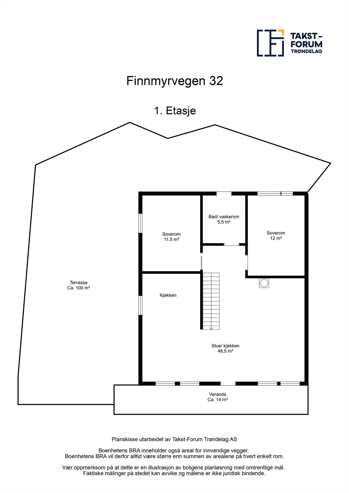 Plantegning av første etasje. Galleribilde