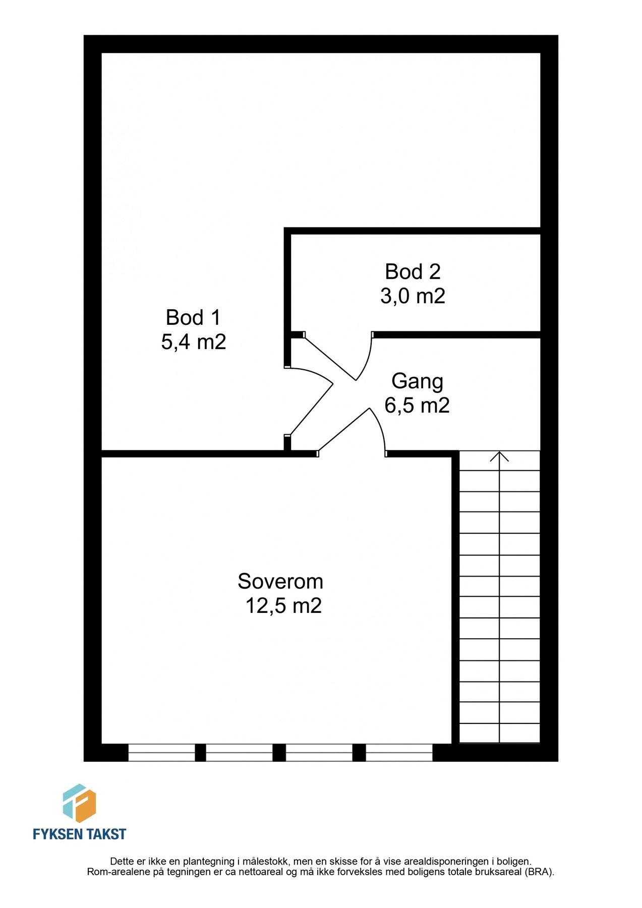 Planskisse loftsetasje. Galleribilde