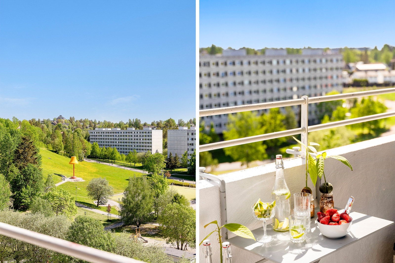 Balkongen er på 7 kvm og gir med det godt med plass til møblement, beplantning og grill(det er tillatt med elektrisk). Galleribilde