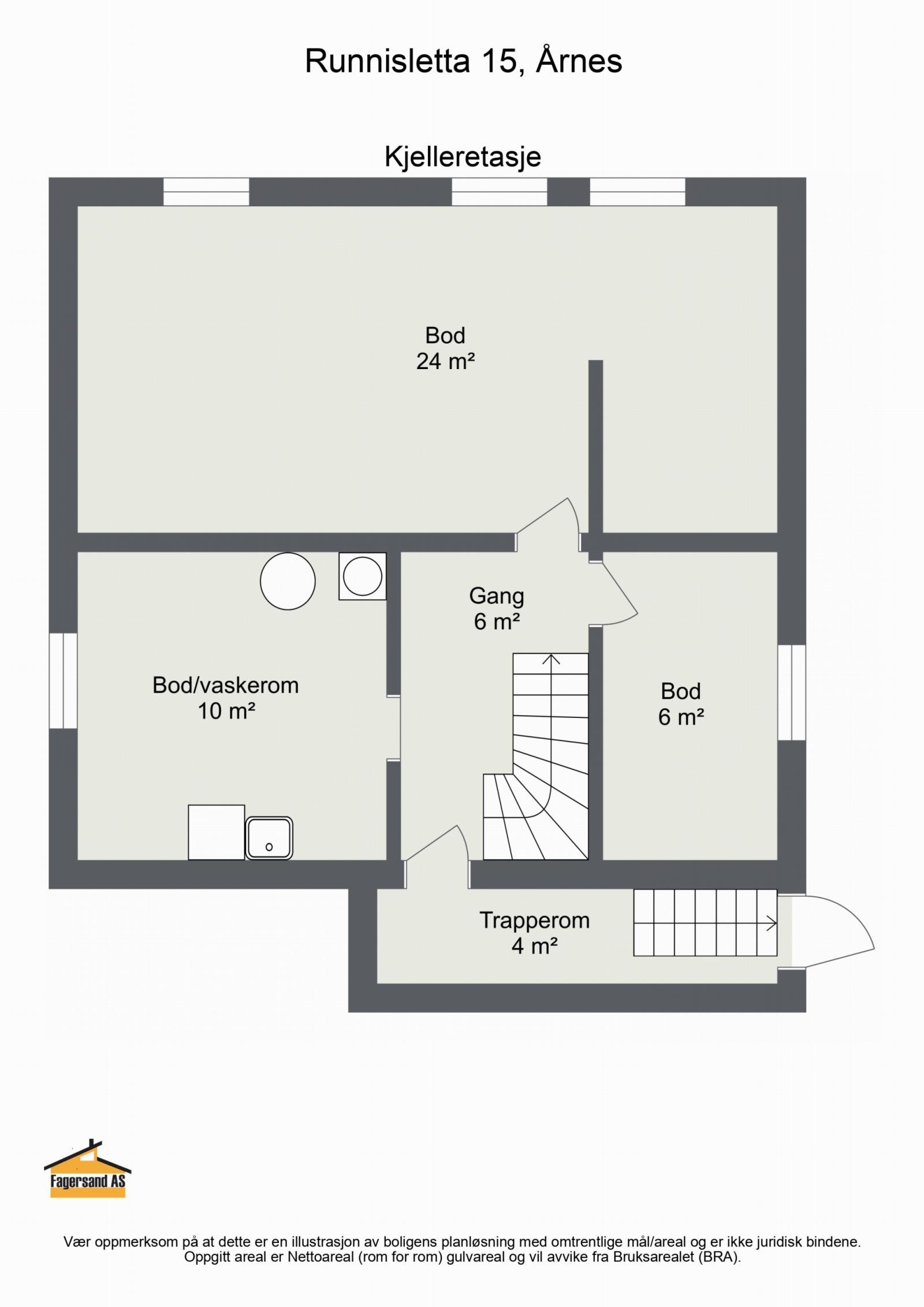 Plantegning kjeller Galleribilde