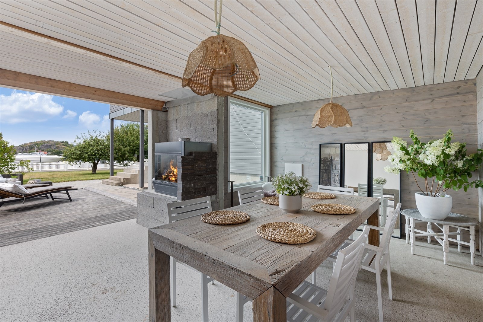 Med utestuen er det mulig å ha selskap selv på regnværsdager Galleribilde