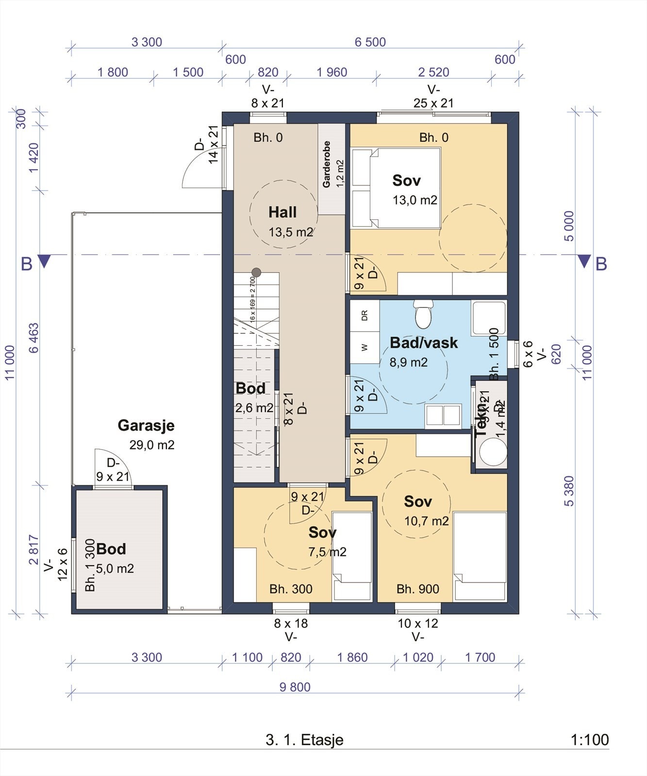 Plantegning 1.etasje Galleribilde