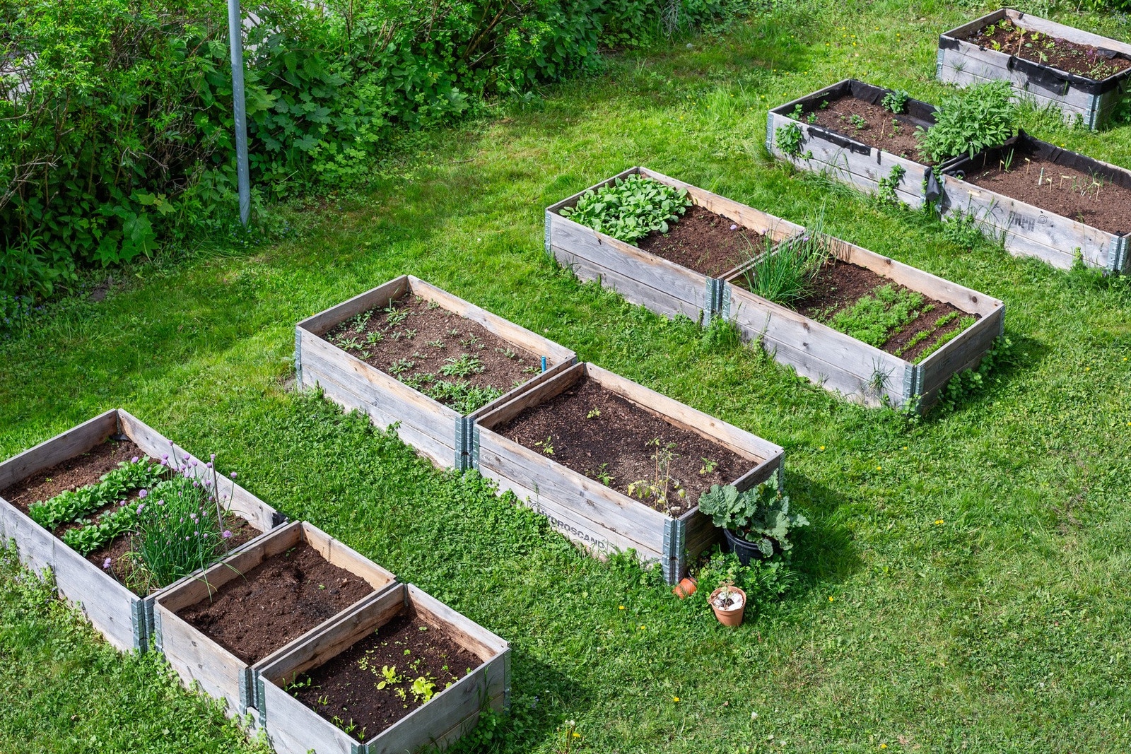 Borettslaget har montert plantekasser. Galleribilde