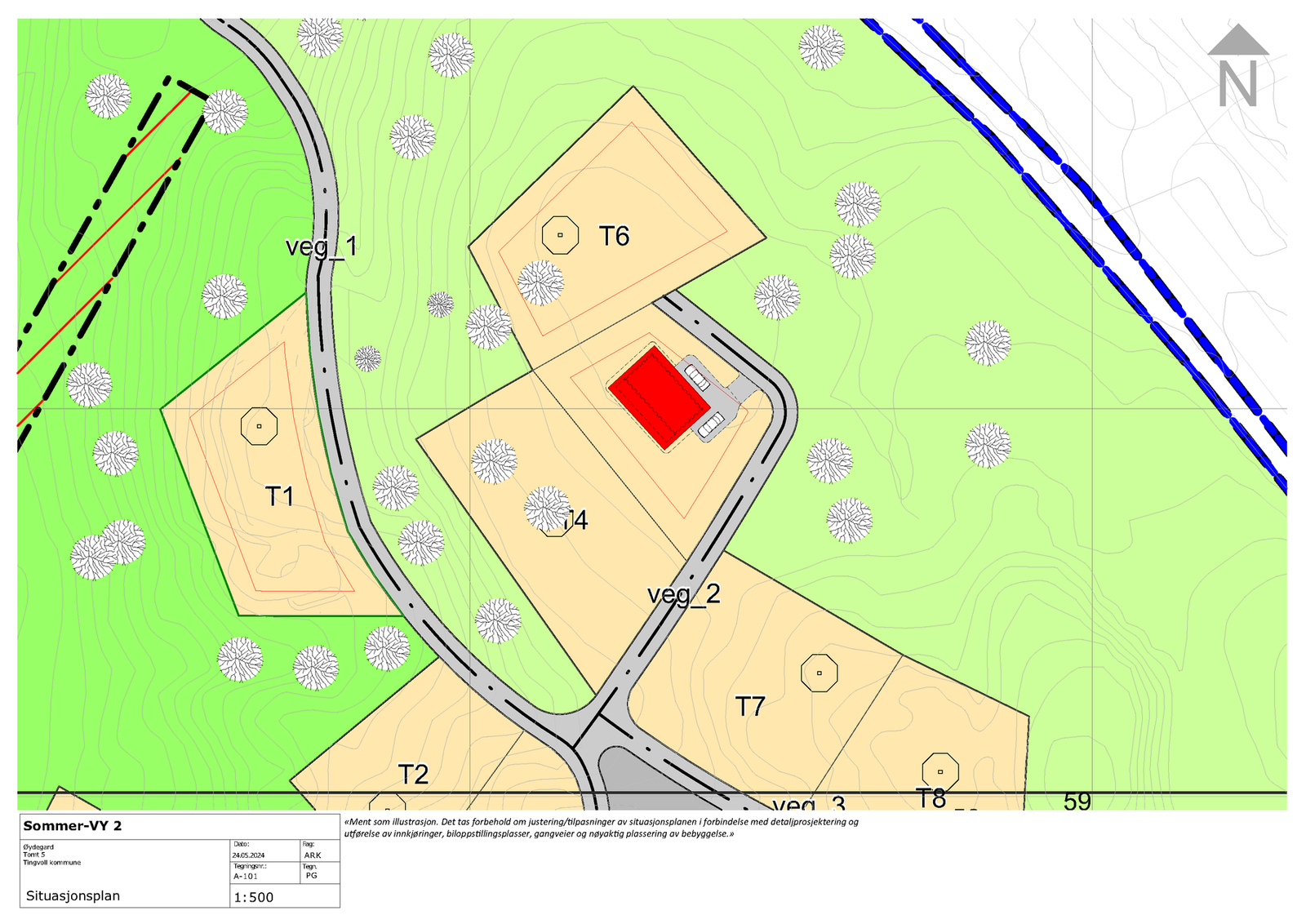 Situasjonsplan tomt 5. Galleribilde