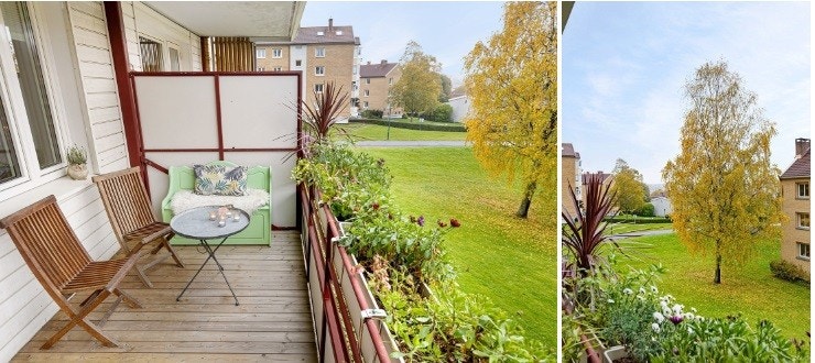 Utsikt fra balkong Galleribilde
