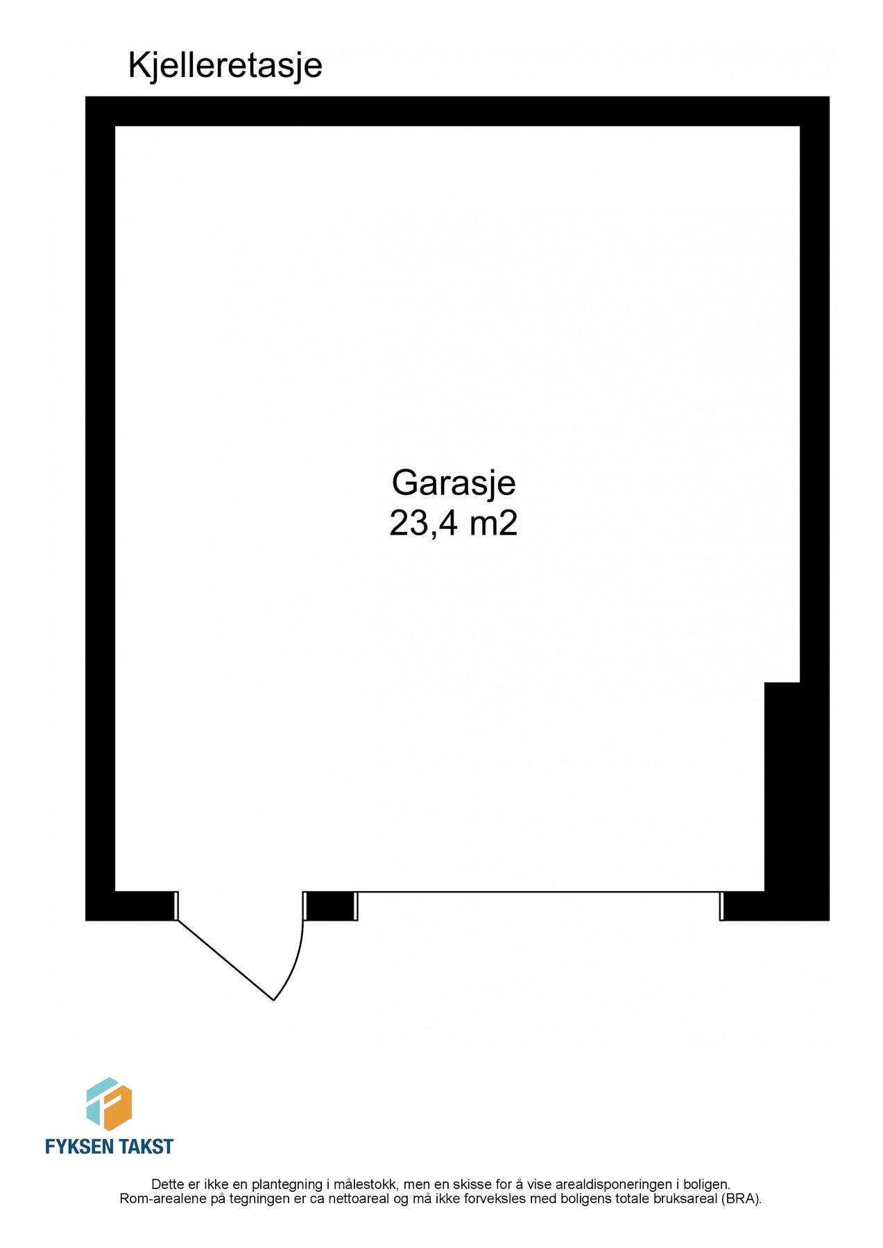 Planskisse garasje. Galleribilde