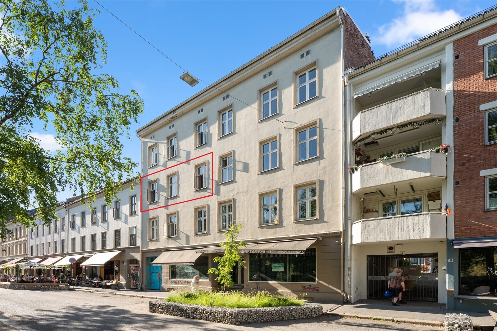 Søndre gate 10 har en svært sentral og attraktiv beliggenhet helt nederst på Grünerløkka. Galleribilde