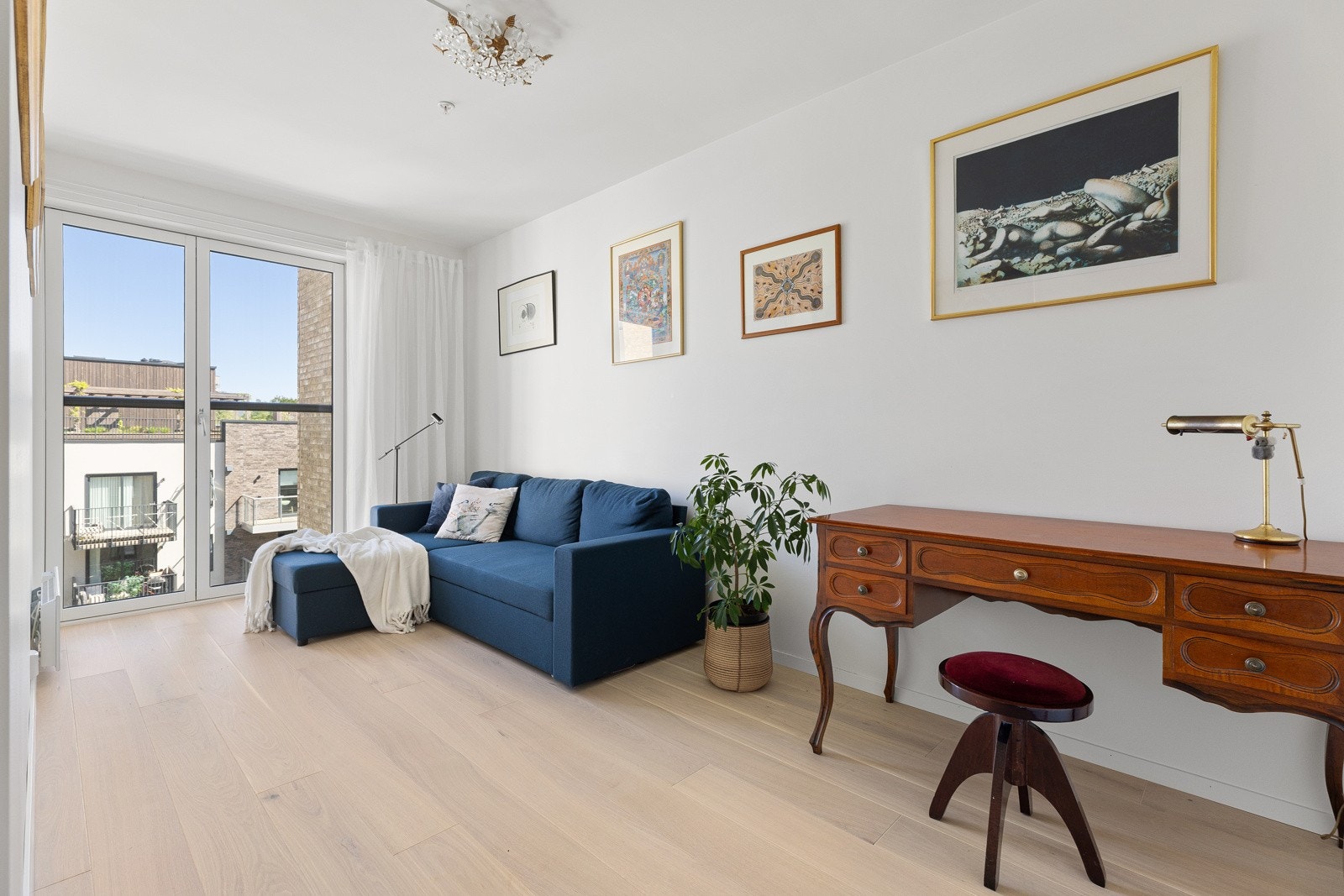 Det tredje soverommet er i dag innredet som gjesterom. Galleribilde