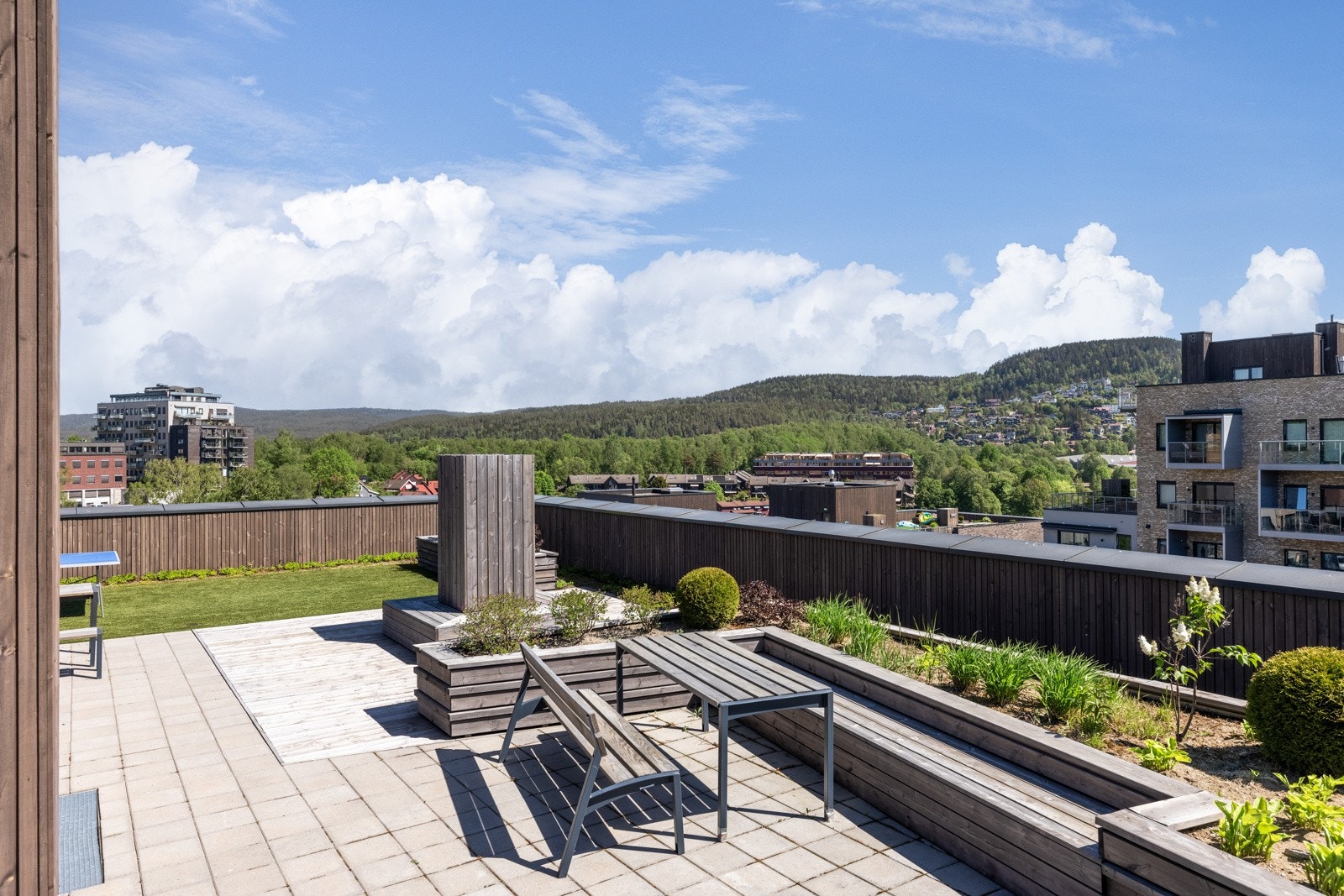 Felles takterrasse. Galleribilde