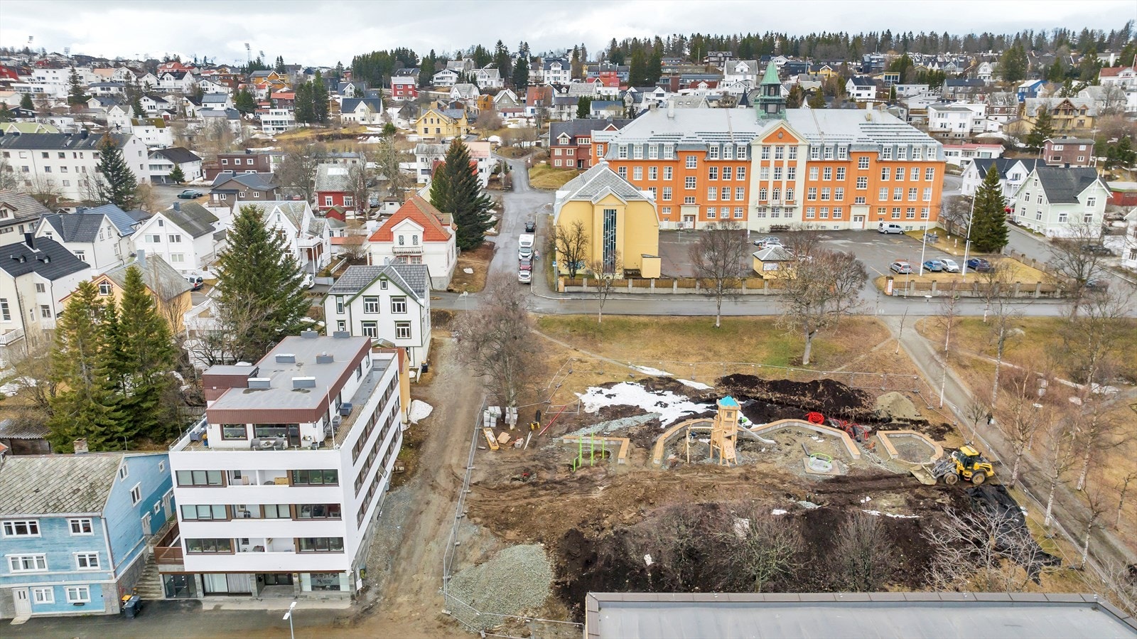 Urbant bomiljø i øvre del av Tromsø sentrum. Galleribilde