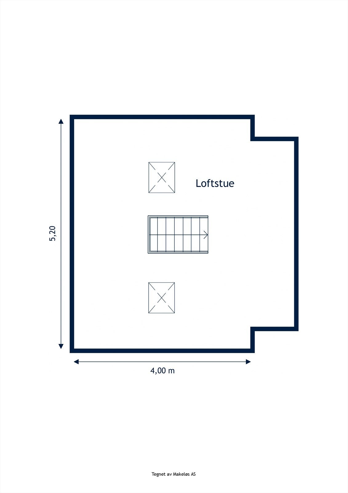 Plantegning loft. Galleribilde