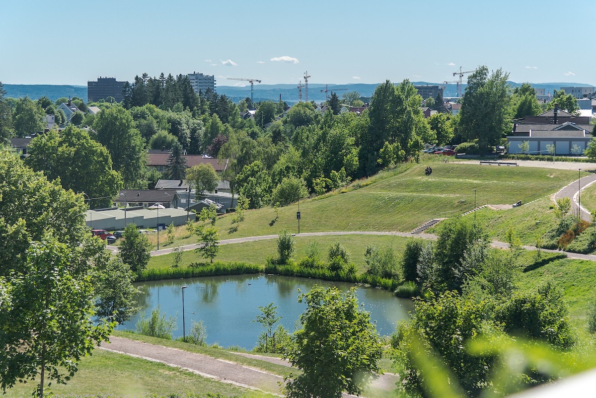 - Bjerkedalen park ligger rett nede i gata - Galleribilde