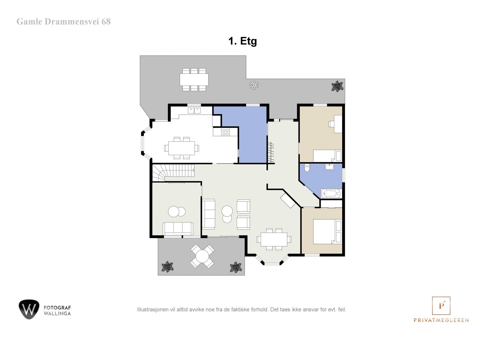 Plantegning 1. etasje Galleribilde