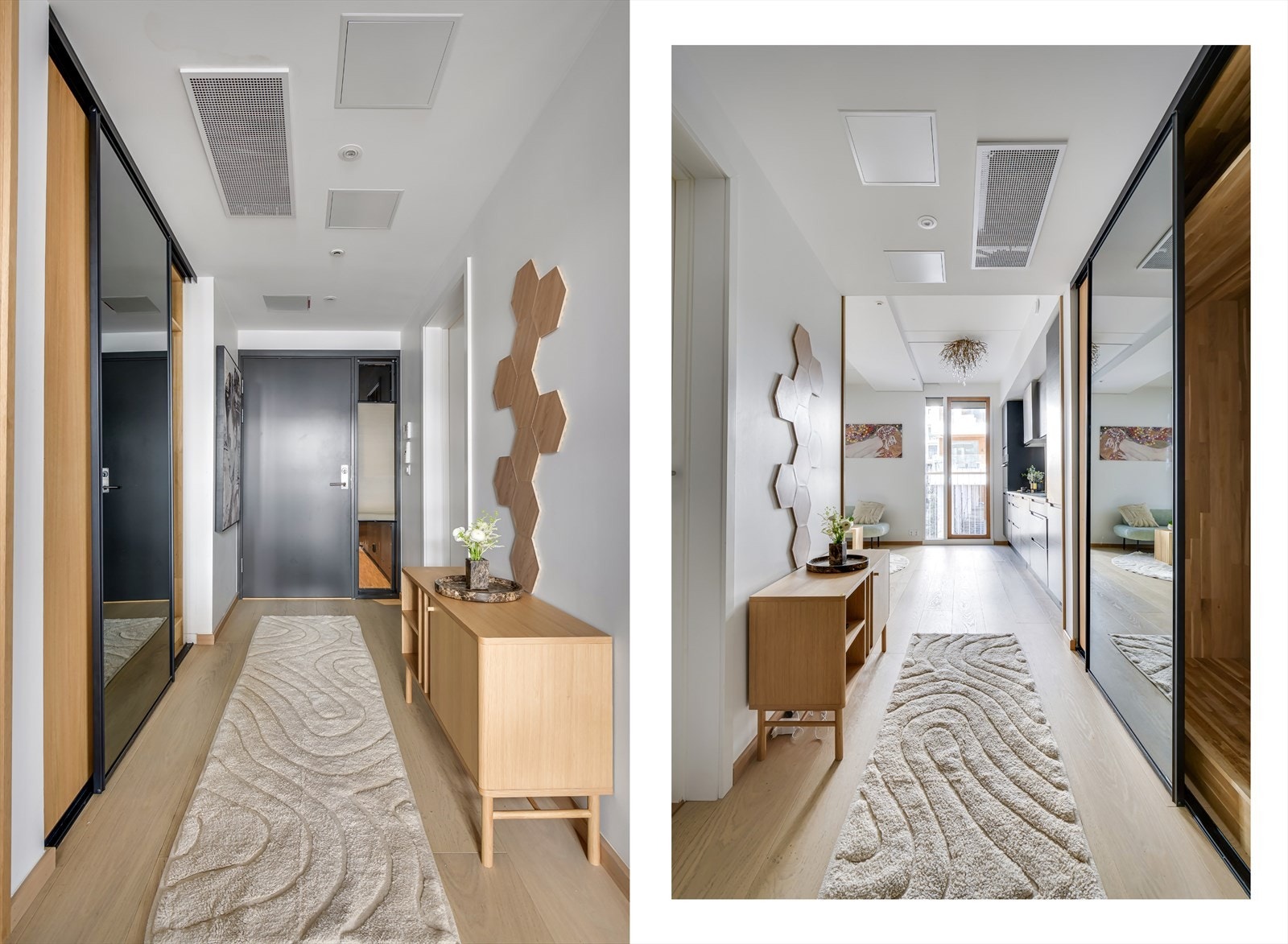 Romslig entré med skyvedørsgarderobe. Velkommen inn! Galleribilde