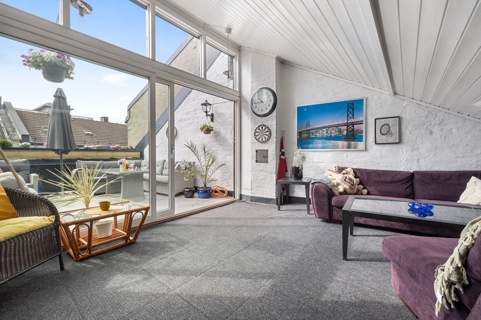 - Det er mulig å sette av tid for bruk av takterrassen, perfekt for når man ønsker å invitere venner over for en dag i sola - Galleribilde