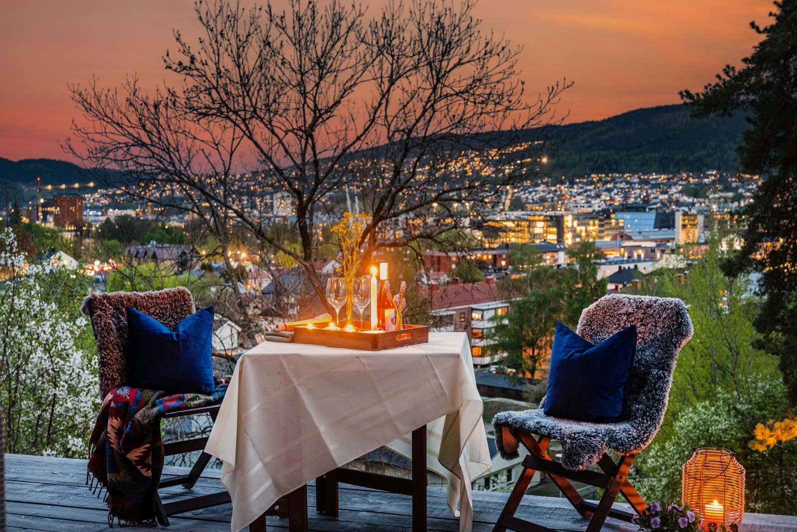 Her kan man se utover hele Drammen by. Galleribilde