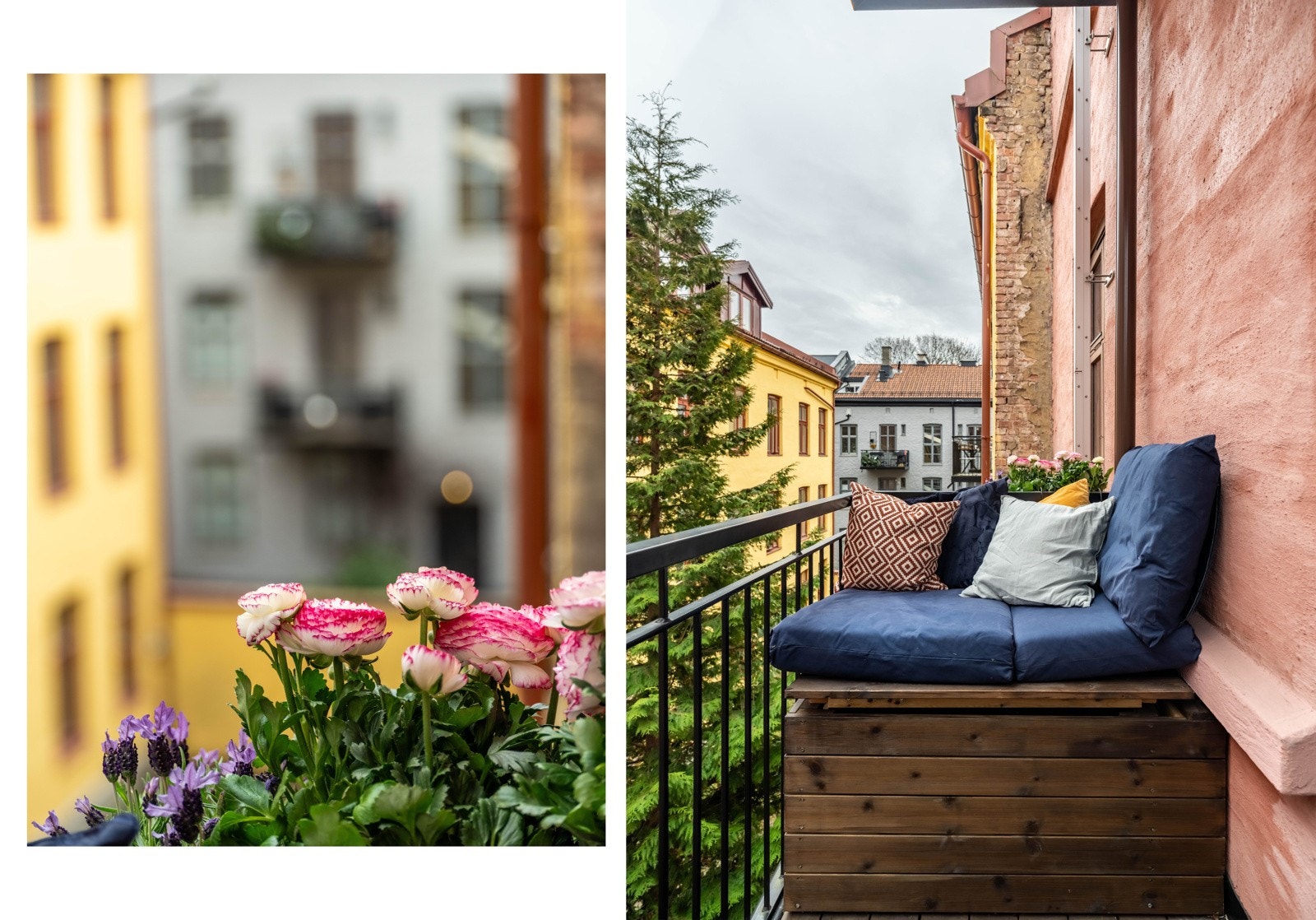 Her er det plass til både utemøblement og grill. Galleribilde