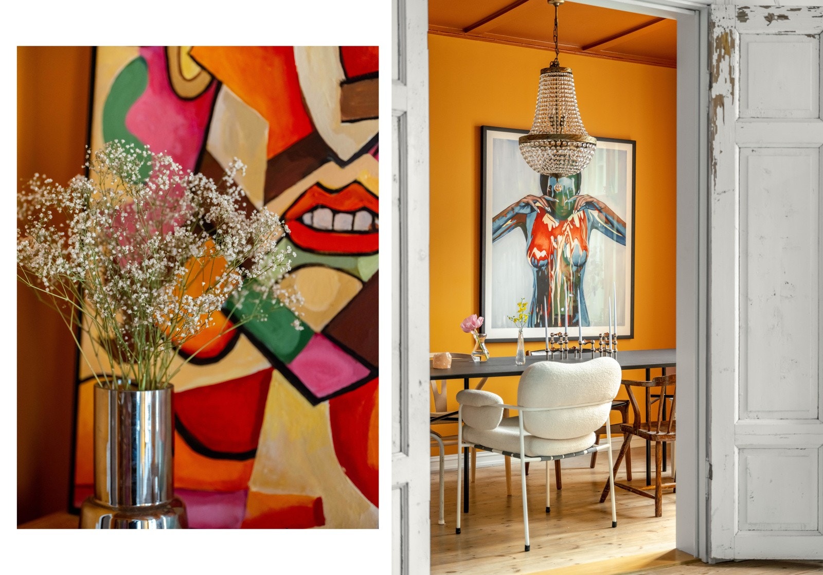 Vi tar turen inn til spisestuen. Galleribilde