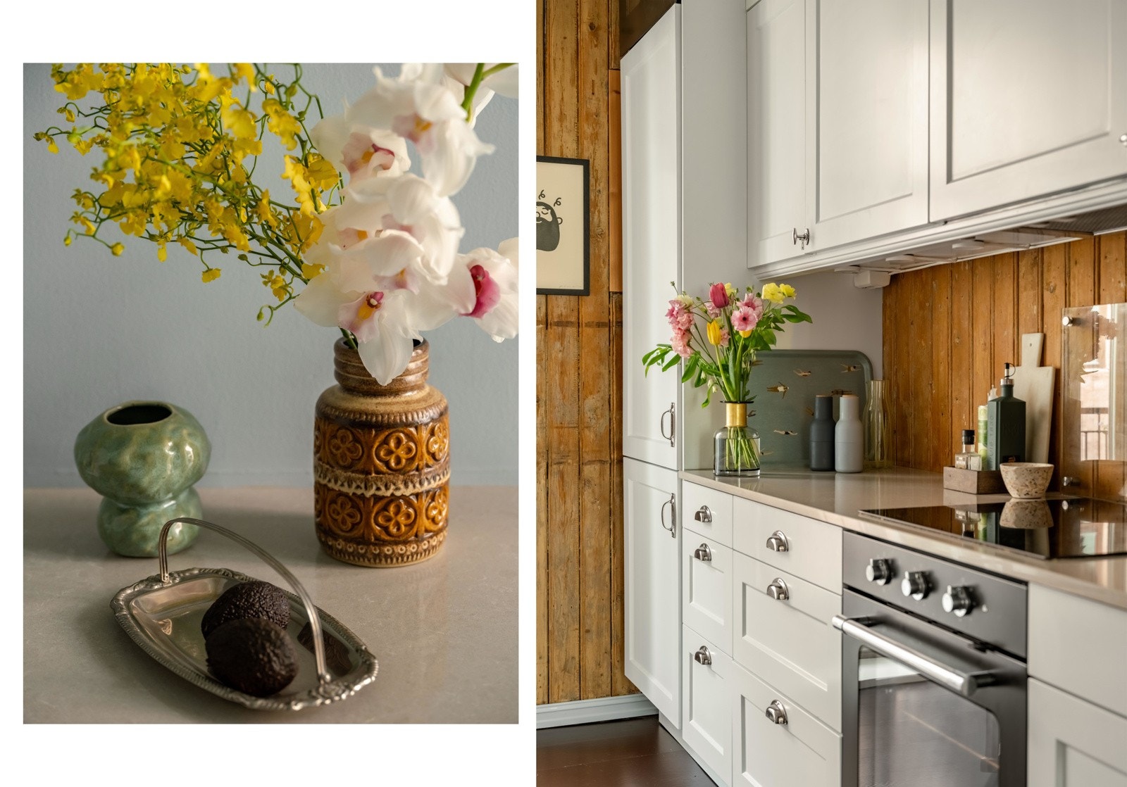 Innredningen består av lyse, profilerte fronter og benkeplater av sten. Moderne kvalitet i klassisk form. Galleribilde