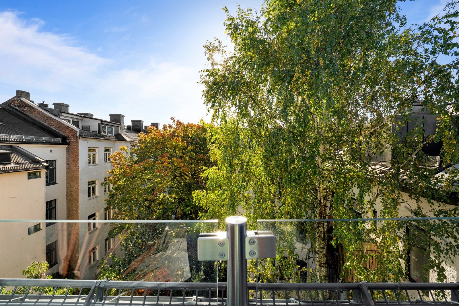 Nydelig utsyn fra takterrassen. Galleribilde