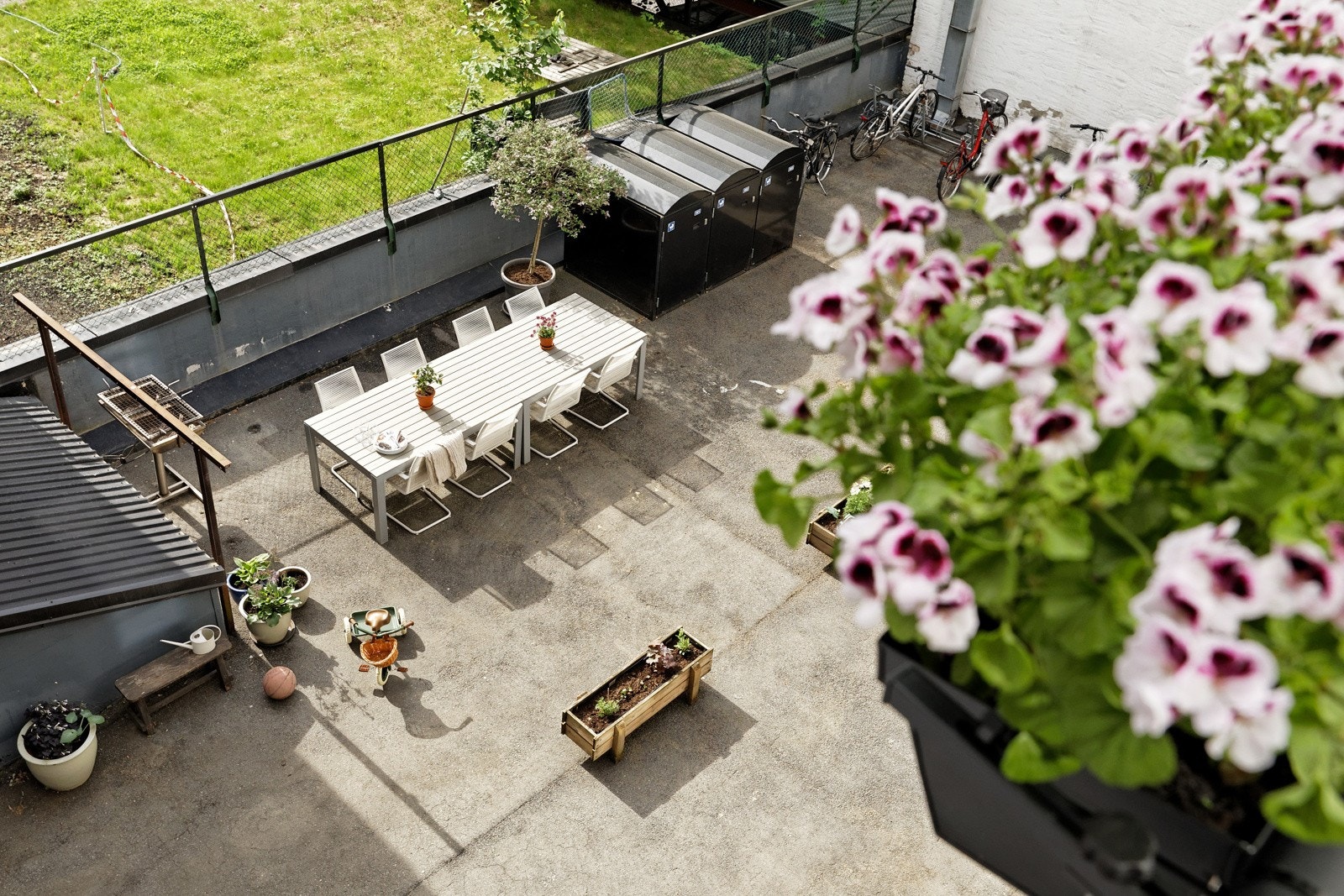 Rommet vender inn mot rolig bakgård Galleribilde