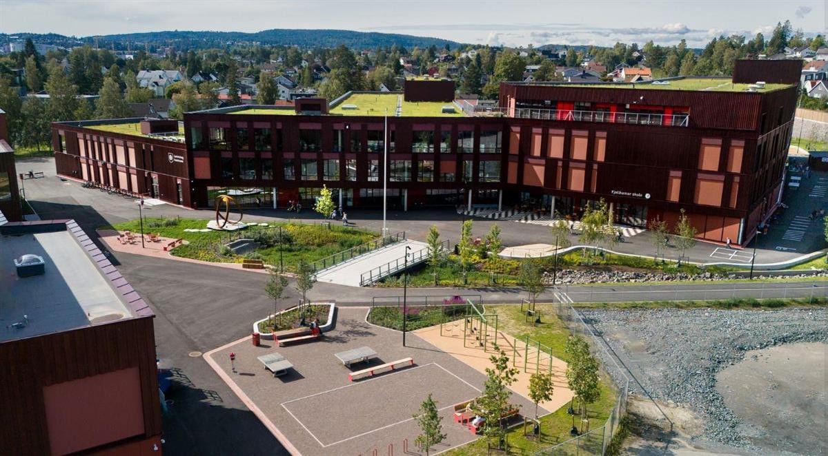 Fra eiendommen er det trygg og kort vei til nye Fjellhamar barneskole. Galleribilde