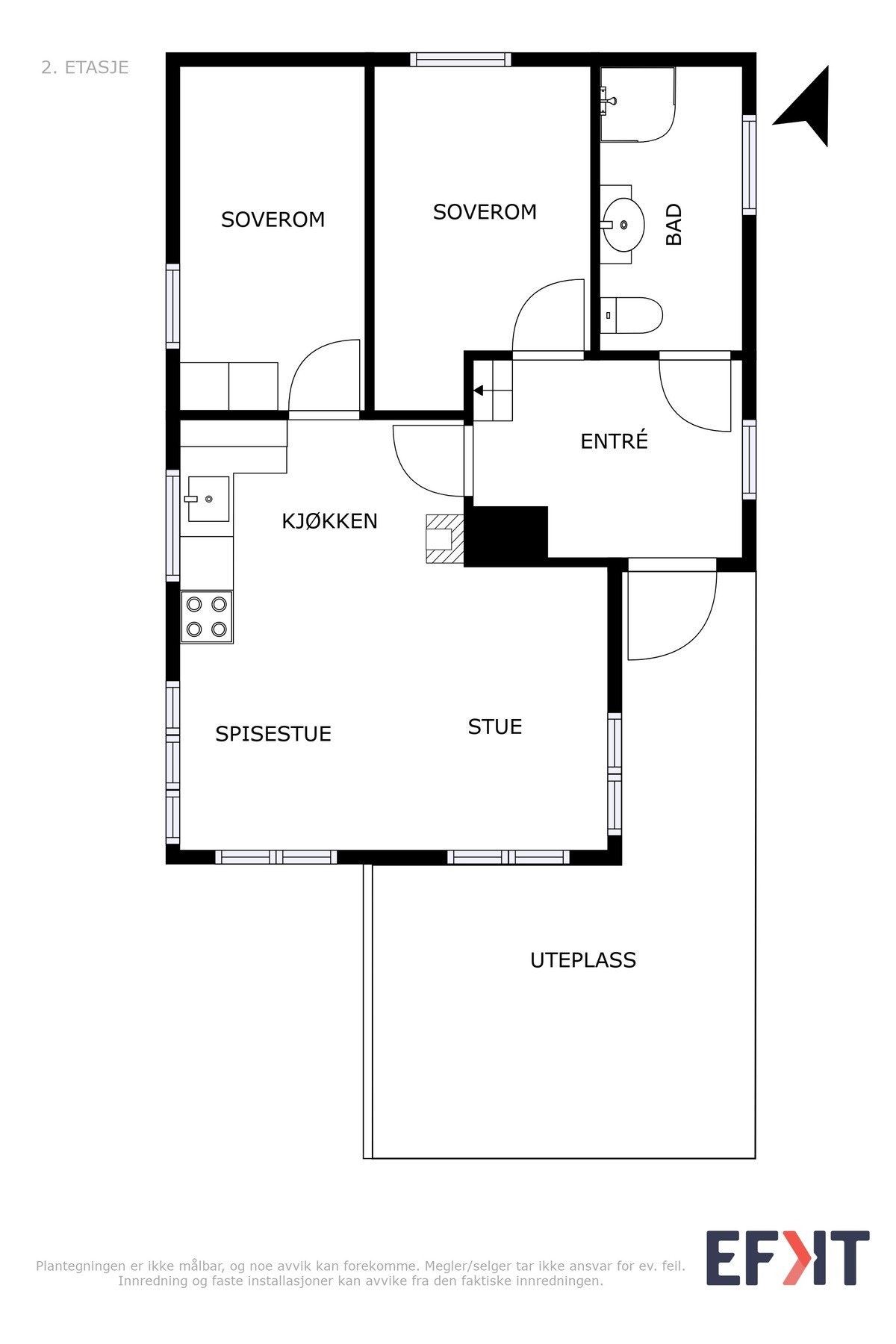 Planskisse 1. etg. Galleribilde