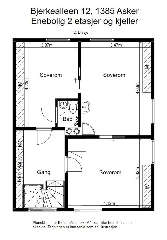 Plantegning 2. etasje Galleribilde