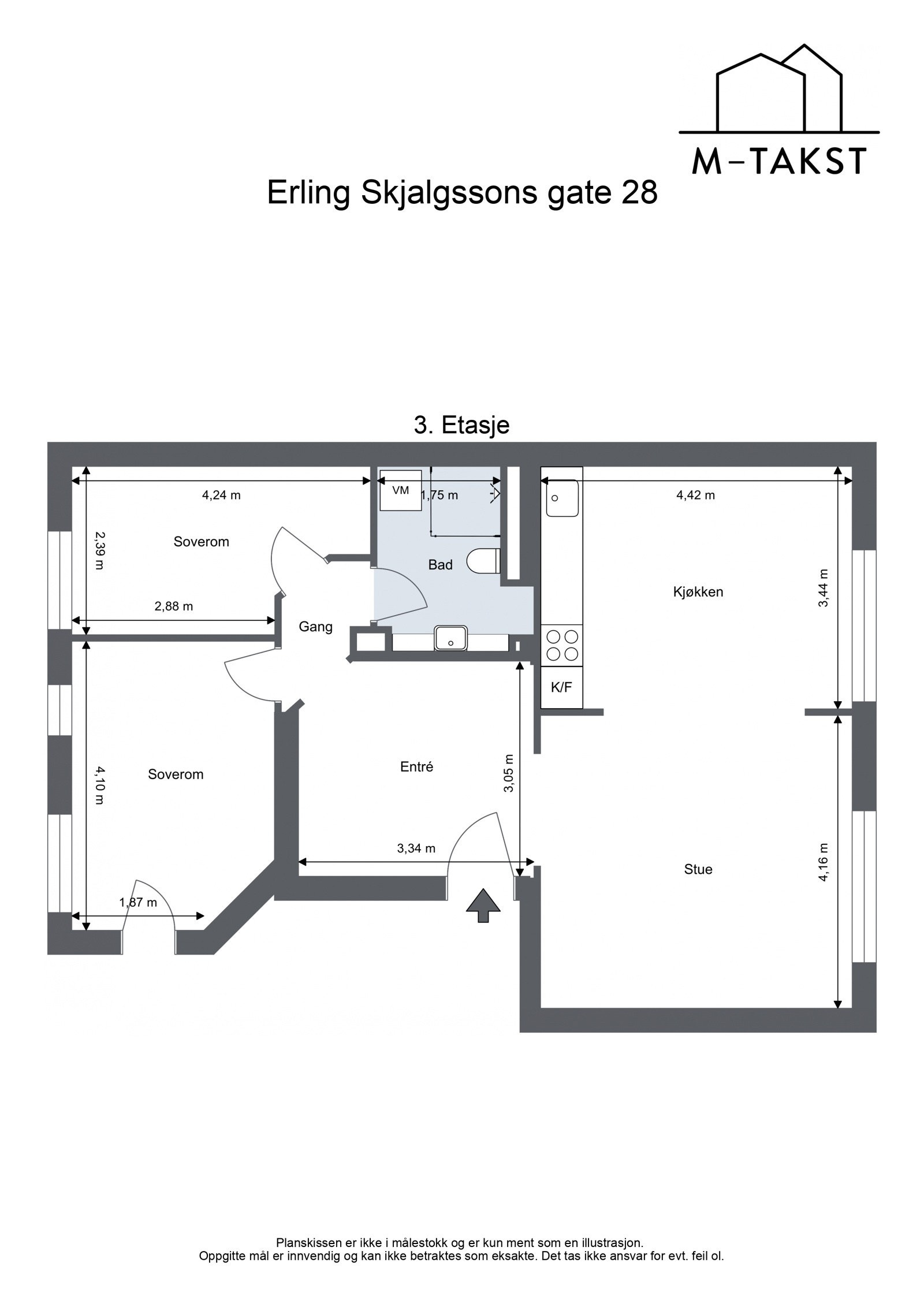 Leiligheten har en god og gjennomgående planløsning! Galleribilde