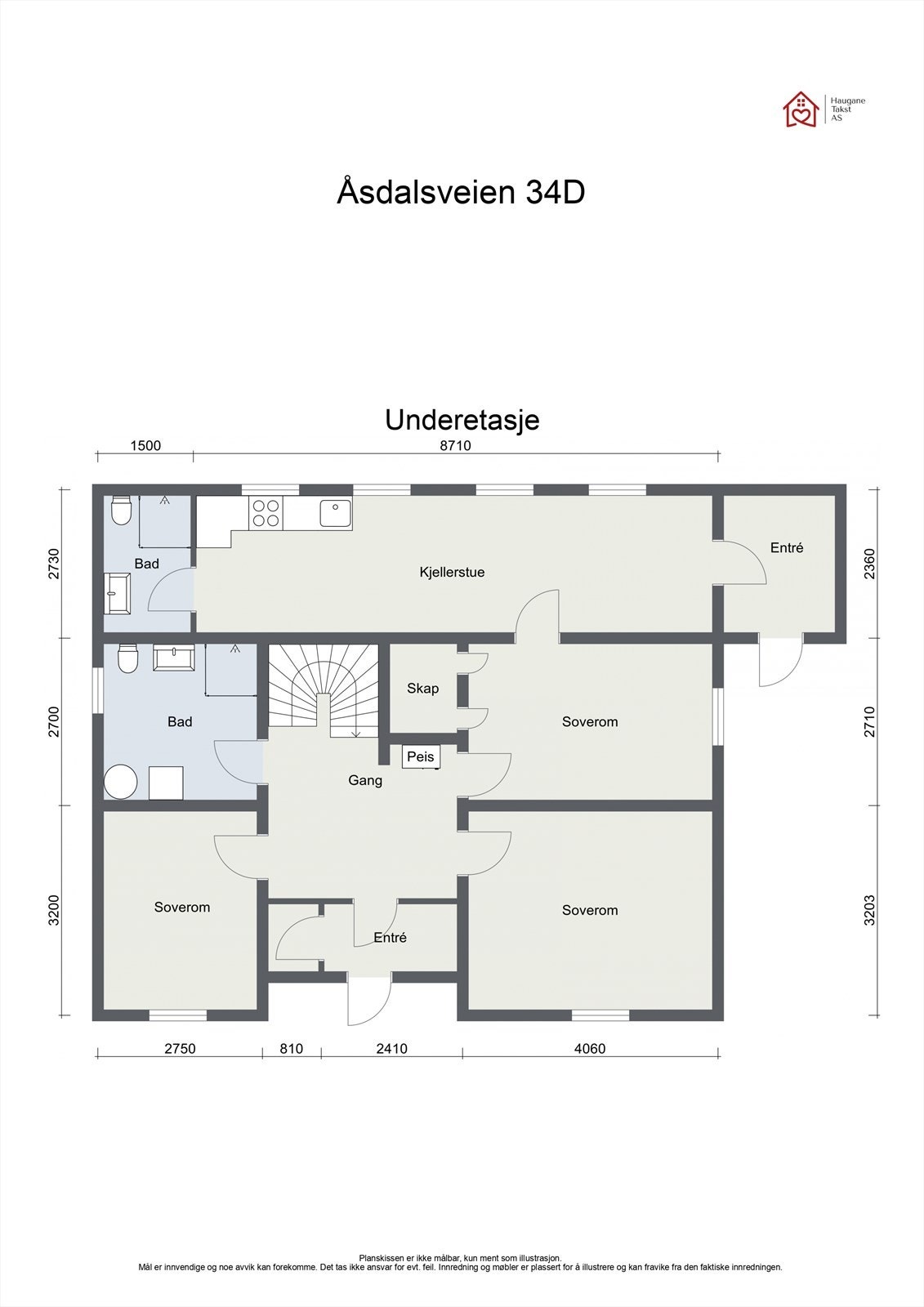 Alternativ plantegning - Åsdalsveien 34D Galleribilde