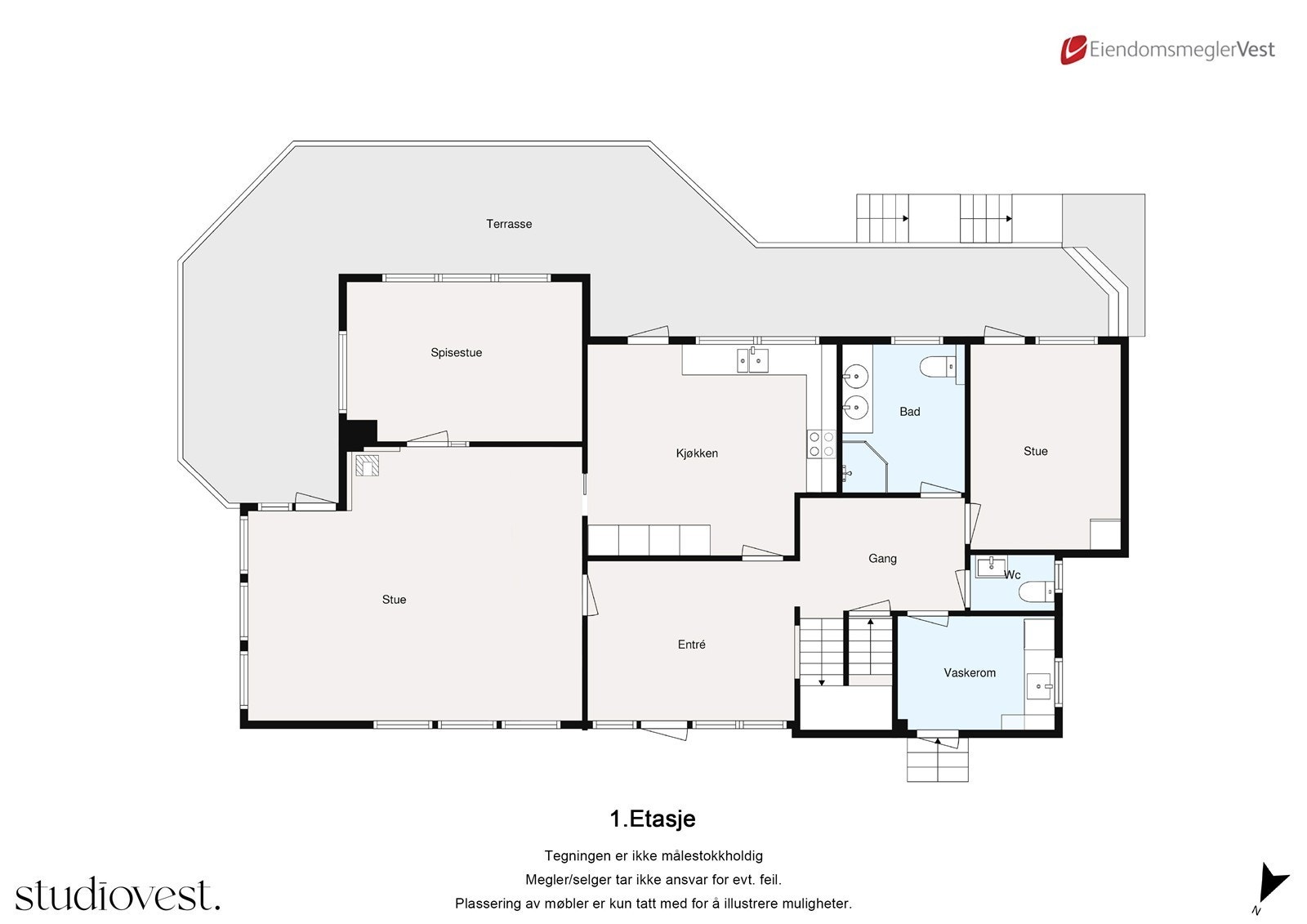 Planskisse: 1. etasje. Galleribilde