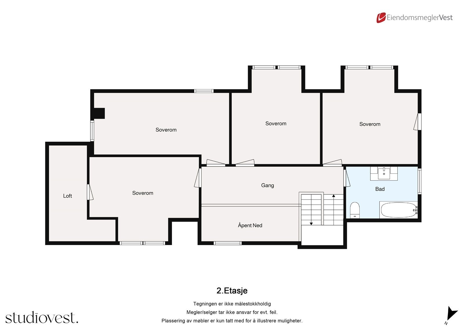 Planskisse: 2. etasje. Galleribilde