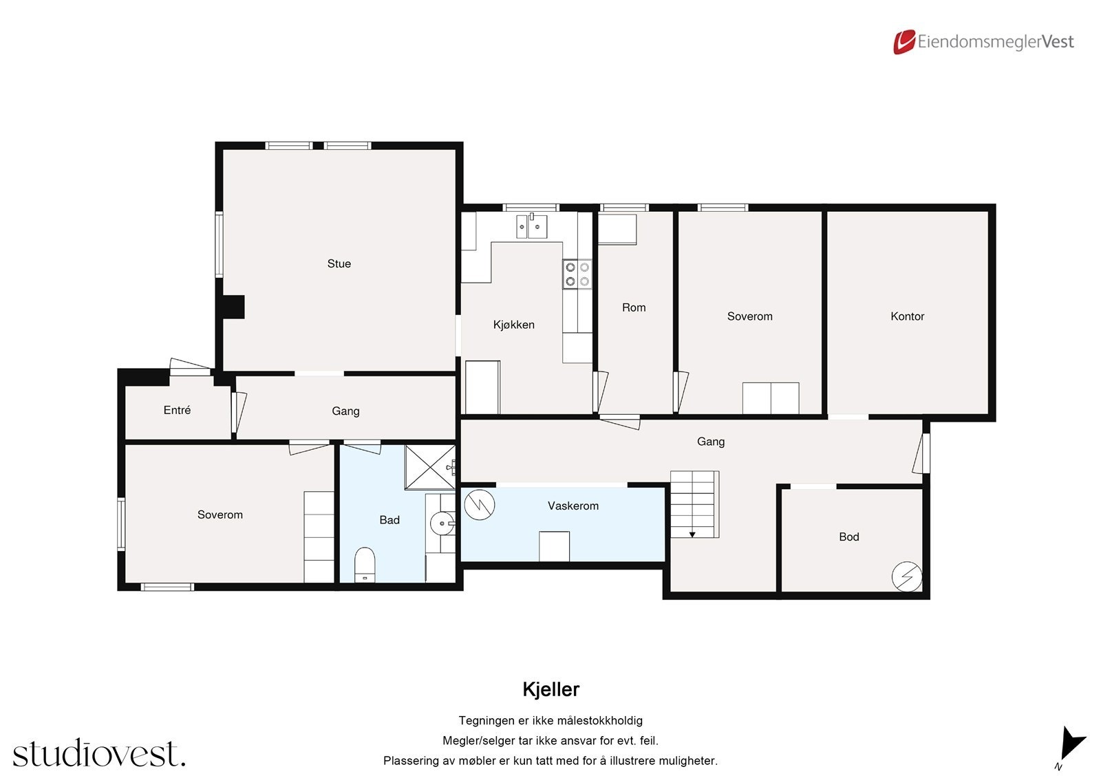 Planskisse: Underetasje. Galleribilde