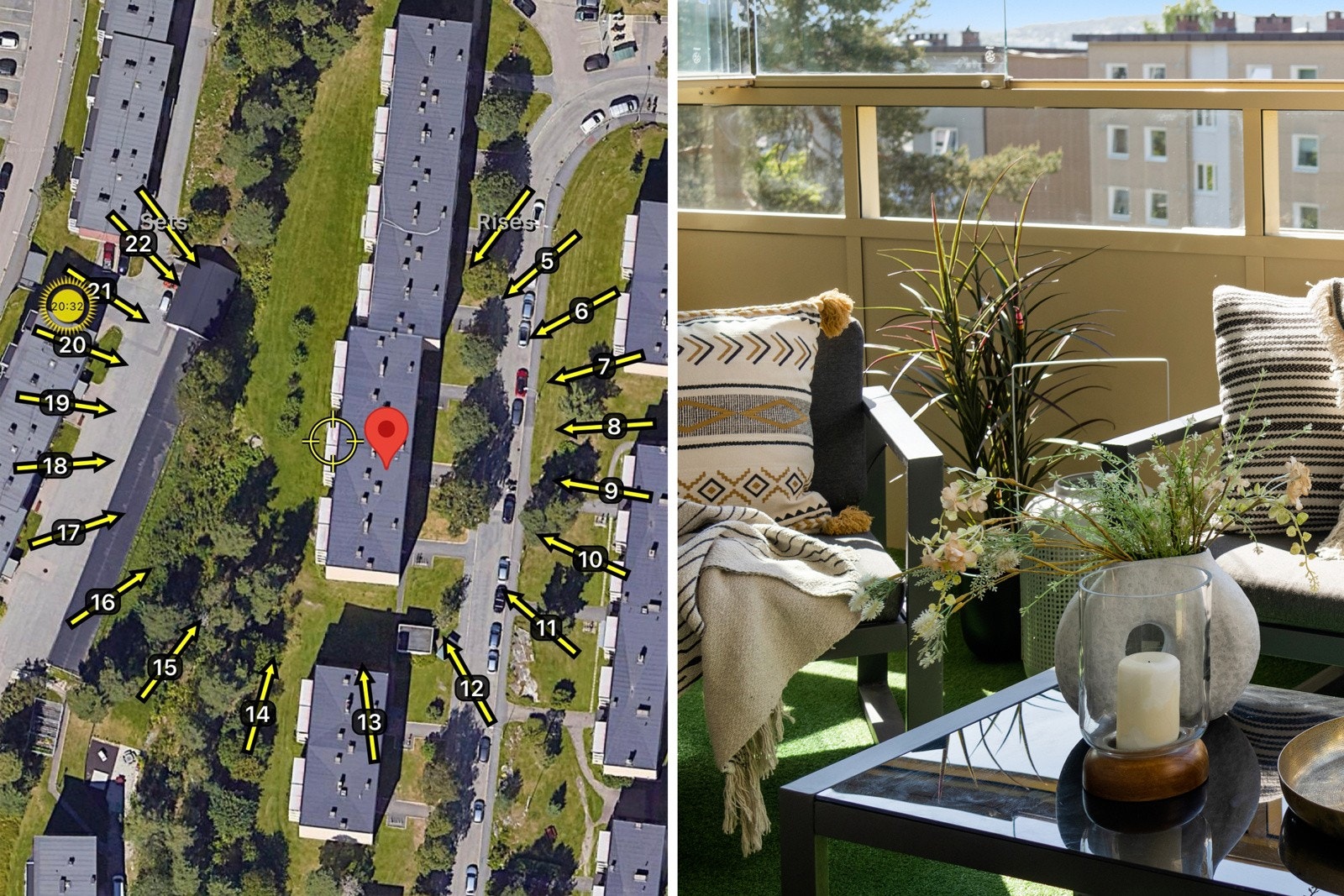 Balkongen er vestvendt og har gode solforhold. Galleribilde