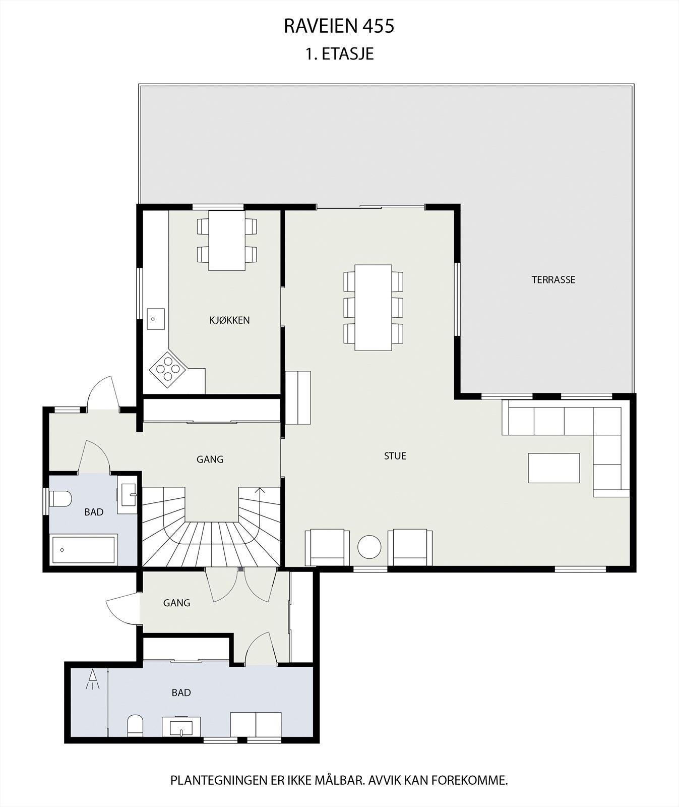 Plantegning av 1. etasje Galleribilde