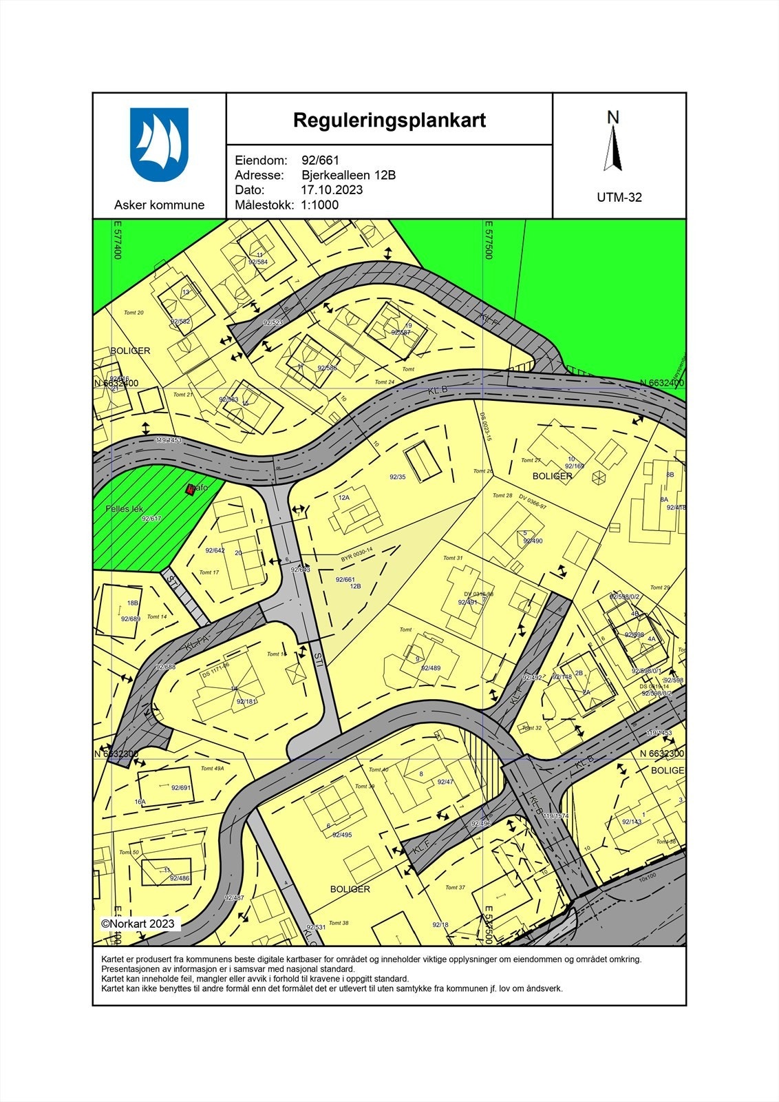 Reguleringsplankart. Galleribilde