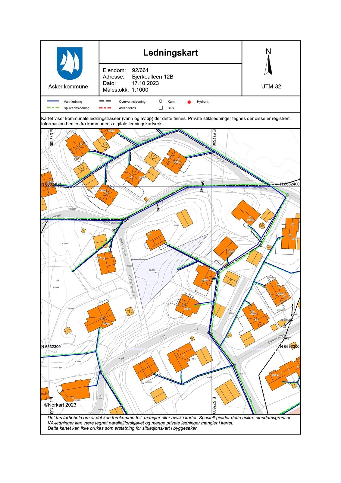 Ledningskart. Galleribilde