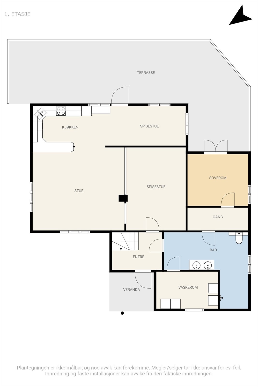 - Plantegning 1. etasje - Galleribilde