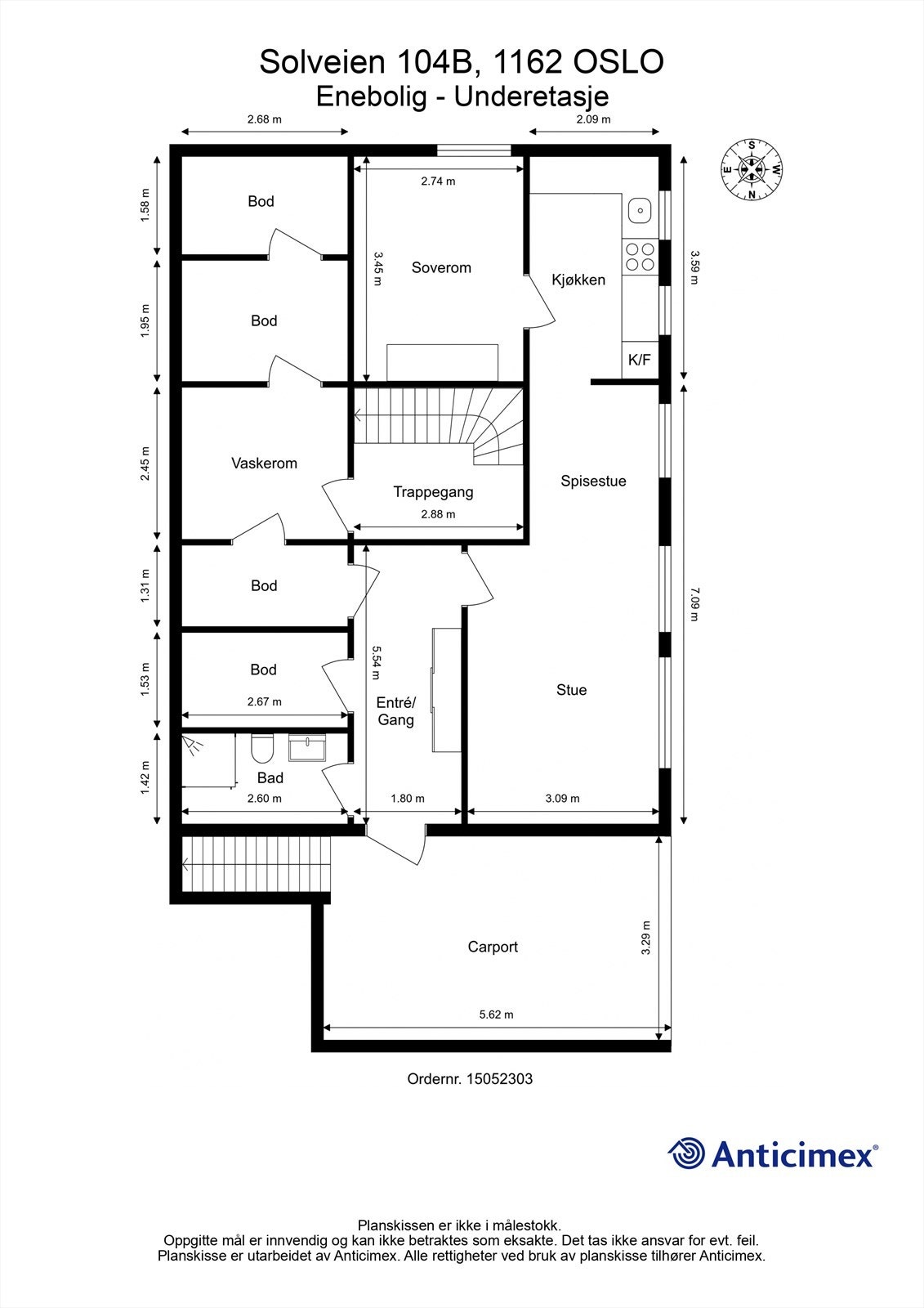 Plantegning underetasje Galleribilde
