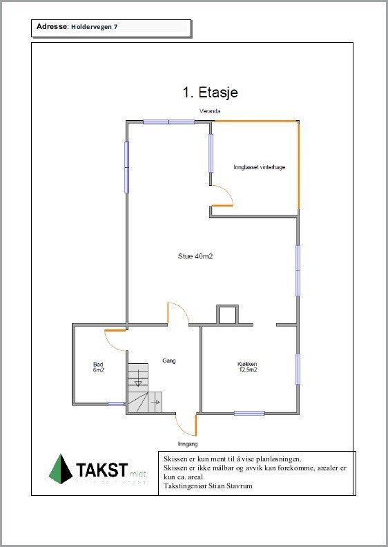 Planskisse 1.etg Galleribilde