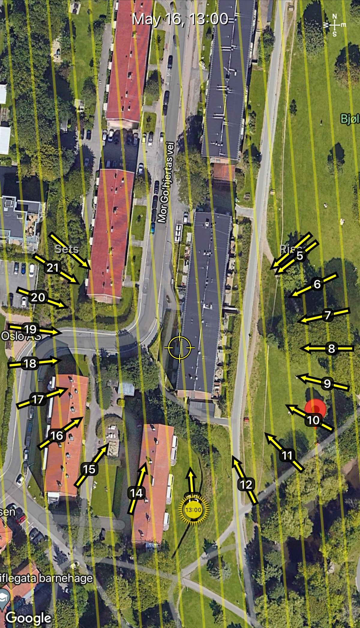 Solkart som viser solens bane. Galleribilde